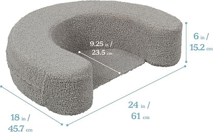 ECR4Kids SoftZone Sit-Up Support Ring Baby Essentials, 24" L x 18" W x 6" H, Grey