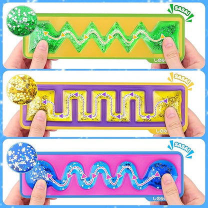 Squishy Toys Sensory Fidget Toys for Kids: Sensory Toys for Autism ADHD - Sensory Fidget Toys Filled with Colorful Goo - Autism Calming Tools 3 Pack in Classroom Office Travel
