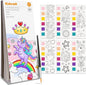 Paint with Water Coloring Books for Kids, Pocket Mess Free Watercolor Painting Kit, Water Color Paint Set Arts and Crafts Gift for Girls Ages 4 5 6 7 8+, Travel Activity Toy - Unicorns