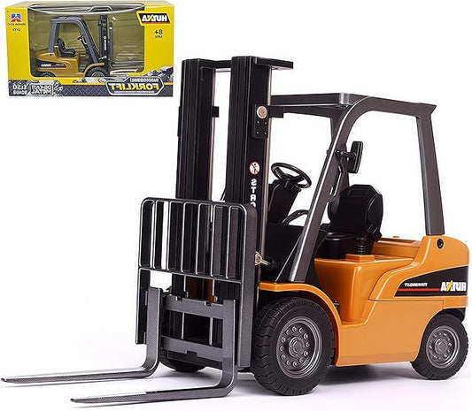 Forklift Truck Toy with Moveable Joint, 1:50 Scale Diecast Warehouse Lifting Vehicle for Kids, Forklift Toy, Alloy Fork Truck Model Toy for Kids Play, Collection or Decorative Ornament