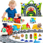 ALASOU Electric Train Set for Toddlers Kids with Steam Spray|Light & Music Magnetic Car Toy with Tracks,Playmat/Storage Bag|Christmas Birthday Gift for 3 4 5 6 Year Old Boys Girls
