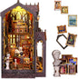 Book Nook Kit – Wonder Studio, DIY Miniature Booknook House with LED Lights, 3D Wooden Puzzle for Adults & Teens, Bookshelf Decor Gift for Family, Friends