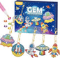 Arts and Crafts for Kids Ages 8-12 - 5D Gem Art Painting Kits for Kids - Create Your Own Gem Keychains by Number DIY Craft Gift for Girls Boys Ages 6-8 8-10 10-12