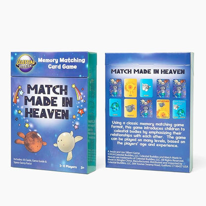 Celestial Buddies Card Game 4 Pack - Galactic Go Fish, Match Made In Heaven, Found in Space, and Buddies Battle | Space-Themed Fun Educational Fun for Kids | STEM Learning, Planets & Space Exploration