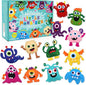 CiyvoLyeen Little Monsters Craft Kit Adopt A Monster Felt Plush DIY Sewing Art Educational Toys Monster Craft Gift Learn How to Sew for Beginners Set of 12 Sewing Kits