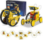 Solar Robot Kit for Kids Age 8-12, STEM Building Toys,12-in-1 Build Your Own Robot with Solar Panel & Battery Power, Science Engineering Christmas Birthday Idea Gifts for Boy Age 8 9 10 11 12