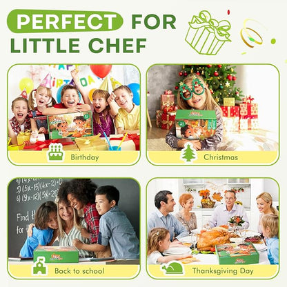 Toddler Cooking Set with Storage Box-Kids Kitchen Set,Safe PP Material Montessori Kitchen Tools for Real Cooking,Dishwasher Safe,Fun Bird-Shaped Organizer Toddler Knife Set