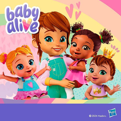 Baby Alive Super BFF Sophia Sparkle Brown Hair Dress Up Baby Doll Playset, 11 Inches, Toys for 3 Year Old Girls & Boys & Up (Amazon Exclusive)