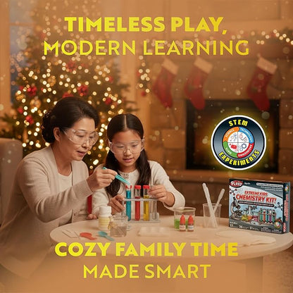 Playz Extreme Chemistry Set – 52 Unique Experiments, Science Kits for Kids Age 8-12, Lab Gear, Volcano Project, Learning Tools, Fair Activity, Discovery Gift, STEM Toys for Boys and Girls
