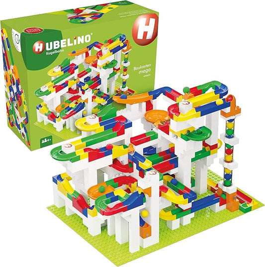 Hubelino Mega Building Box - Deluxe 585 Piece Marble Run Playset (Made in Germany)