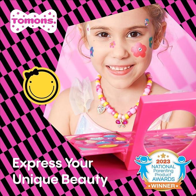 Kids Makeup Kit for Girl, Washable Real Safe & Non-Toxic Makeup Set, Princess Toys for 3-6 Year Old Kids Girl Toys Christmas & Birthday Gift