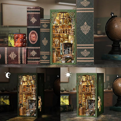 Book Nook Kit, DIY Scene Miniature House Kit Tiny House Mini Booknook Craft Bookshelf Decor, 3D Puzzles for Adults, Gifts for Book Lovers (The Radium Lady)