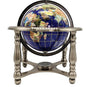 Unique Art Since 1996 150 GB CRY Gemstone Globe, Blue Crystallite Silver,150 GB BLUE CRY SILVER
