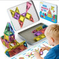 46PCS Mini Magnetic Tiles, Portable Magnetic Toys Travel Set with Iron Case for Kids Ages 4-8,Creativity Boosting Building Toys Set,Toddler Puzzle Birthday Gift Toys for Boys and Girls Ages 3+