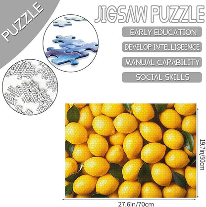 Tucocoo Lemons Jigsaw Puzzles for Adults 1000 Pieces, Impossible Hard Challenging Puzzles for Adults Fruit Art DIY Crafts Puzzles for Home Decoration Gifts, Family Puzzle Perfect for Game Nights