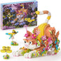JOJO&Peach Cat and Flower Building Toy Set for Girls, Animals Plant Model Ideas Birthday for Women Adults Teens Age 8 9 10 11 12+ (1038 Pieces)