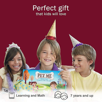 Pet Me Multiplication and Division Game - Fun Math Board Game for 5 - 9 Year Olds, Easy Start STEM Toy, Perfect Educational Gift for Kids (Girls & Boys), Homeschoolers, Grade 1 and Up