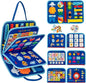 Toddler Busy Board Montessori Toys for 3 4 5 6Year Old, Preschool Learning Activities with Life Skills,ABC,123,Shape,Color,Animal,Weather,Toddler Travel Toys，Educational Activity Developing Sensory