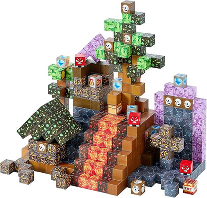 VEVOR Magnetic Blocks, 150 PCS Dark Castle Set, Magnetic Building Cubes for Kids, STEM Montessori Sensory Toys for Christmas Birthday Gift, Construction Stacking Toy for 3+ Years Old Boys & Girls