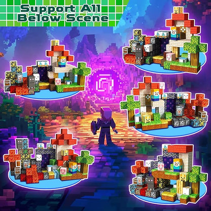 Magnetic Blocks - 150PCS Magnetic Building Blocks Toys Forest Portal Magnetic Cubes - Magnetic Toys for Montessori Toddler Birthday Gifts -STEM Construction Toys for Kids Ages 3+ for Boy & Girl