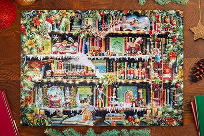 Enchanted Christmas Book Nook | Traditions by Mosaic Puzzles - 1000 Piece Puzzle