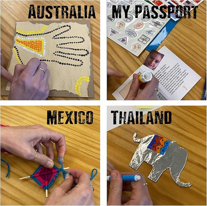 My World Advent Calendar 2025 - visit 24 countries, explore different cultures, create original Arts & Crafts from each country! Ages 9+ Includes a Printed Guide. Ages 9+