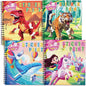 4PCS Paint by Number Sticker Book Travel Activities for Girls Boys Kids Ages 4-10 Road Trip & Airplane Quiet Time Toys, Birthday Present, Preschool Classroom Party Gifts