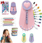 Choose Friendship Bracelet Making Kit – DIY Craft Loom for Kids Ages 8+, New & Improved Design, Includes 20 Threads, Makes 8 Bracelets, Pink “Blush Berry