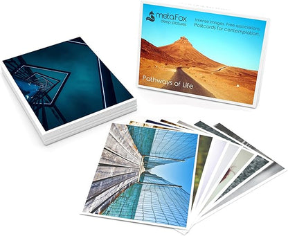 metaFox Coaching Picture Cards | Pathways of Life | 52 Postcards for Coaching and Therapy - Use as Icebreakers for Workshops and Team Building Activities