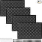 4 Pack Heavy Duty Steel Pegboard Garage Organization Panels,Universal 1/8 and 1/4 Pegboard Accessories,Suitable for Tool Storage,Garage Storage etc. (Black, 16X10.5)