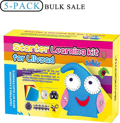 KOOKYE Lilypad Sewable Electronics Starter Kit Learning E-Textile Cuttable Electronics Kit