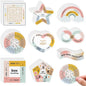 Libima 72 Pieces Anxiety Sensory Stickers Textured Stickers Fidget Mindfulness Sticker School Counselor Supplies Adult Sensory Items Anxiety Relief, 9 Styles(Morandi Color)
