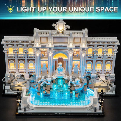LED Light Kit for Lego Trevi Fountain 21062 Set, Compatible with Lego 21062 Building Blocks Model(Not Include Blocks Set)