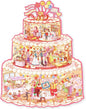 MOMIBOOK Puzzles for Adults 481 Pieces Irregular Jigsaw Puzzles of Birthday Cake Cabin, Painting Image Chinese Challenging Hard Impossible Puzzle Unique Funny Party Christmas Birthday Gifts