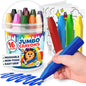 Jumbo Crayons For Toddlers 1-3 - 16pc Toddler Baby Crayons For Kids Ages 4-8 1-3 2-4 - Printed & PDF Coloring Sheets Non Toxic Washable Classroom Must Haves, Christmas Stocking Stuffers For Toddlers