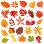 MARFOREVER 50 PCS Fall Gel Window Clings Stickers Reusable Autumn Maple Leaves Thick Gel Clings Decals for Kids Classroom Toddlers Home Thanksgiving Party Supplies Window Glass Decorations