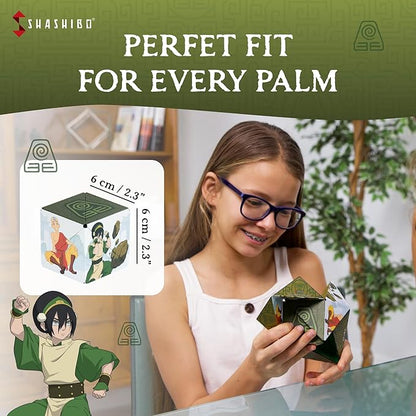 SHASHIBO Avatar The Last Airbender Shape Shifting Box - STEM Magnetic Fidget Cube That Transforms Into Over 70 Shapes, Download Fun in Motion Toys Mobile App (Earth)