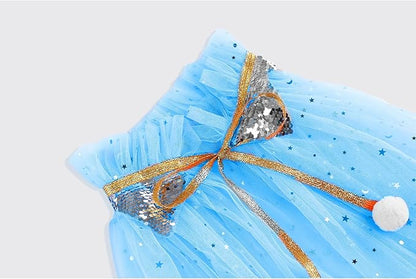Princess Cape Set for Little Girl, 11PCS Princess Dress Up Clothes Cape Clock with Skirt for Girl 3-8 Birthday Gift