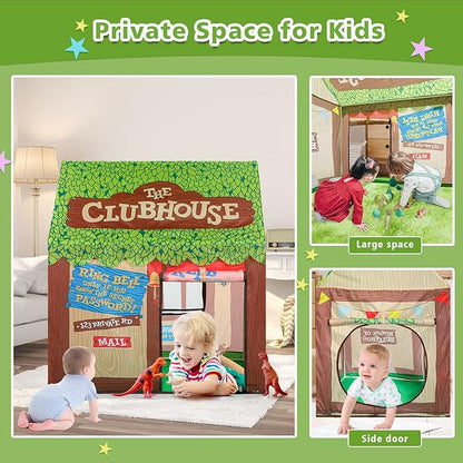 SweHouse Kids Play Tents Indoor: Cute Playhouse Tent for Kids with Padded Play Mat - Toddler Play Tents Boys Fort Play Area Decorations for Birthday