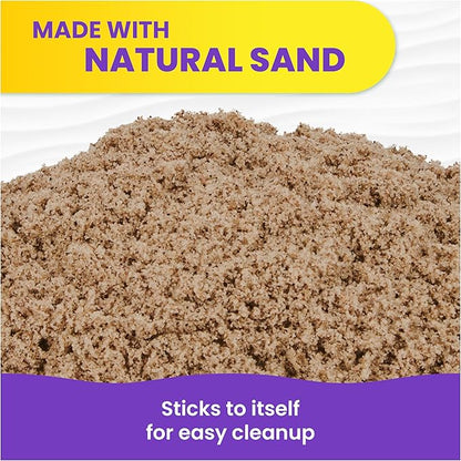 Kinetic Sand, 3.25lbs Beach Play Sand, Moldable Sensory Toys for Kids, Resealable Bag (Packaging May Vary), for Ages 3 and up