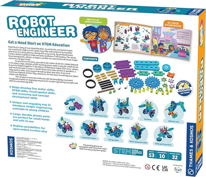 Thames & Kosmos Kids First Robot Engineer STEM Experiment Kit for Young Learners | Build 10 Non-Motorized Robots | Play & Learn with Storybook Manual | Parents’ Choice Gold Award Winner