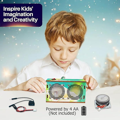 DIY Bluetooth Speaker Kit, Stem Projects for Kids Ages 8-12, STEM Kits for Kids Ages 10-12-14-16, Gifts for 9 10 11 12 13 14 15 16 Year Old Boys Teens (Green)