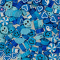 120pcs John Bead 9mm Assorted Blue Polymer Clay Craft Beads for Jewelry Bracelet Making