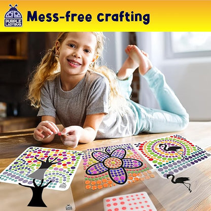 SUNGEMMERS Window Art Kids Crafts - Fun Arts and Crafts for Kids Ages 8-12 & Birthday Gifts for Girls 6 7 8 9 10 Year Old - Craft for Girls 8-12, Graduation Gifts for Kid 6-8 7-10, Toys for Ages 5-7