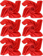 Boao 6 Pieces Chiffon Scarf 1950s Square Neck Head Scarfs Vintage Soft Polyester for Women Lady