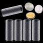 40.6mm Silver Dollar Coin Holder,Silver Eagles Coin Capsules, Morgan Silver Dollar Coin Holders with Adjustable Gasket Coin Collection Supplies (100)