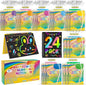 YSCare Scratch Arts Party Favors for Kids: 24 Pack Rainbow Art Scratch Notebook, Art Craft Kit Goodie Bags Stuffers, Birthday Gift Bulk Return Gifts Classroom Prizes for Girls Boy 4-8-12