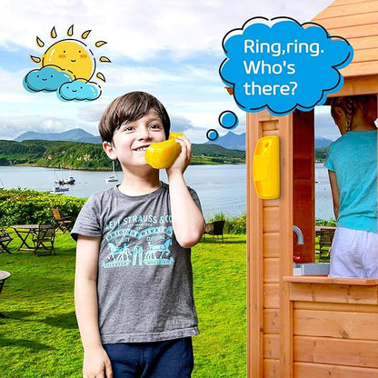 HAPPYPIE Toy Phone for Kids Swing Set Phone Pretend Phones and Learning Education Phones Plastic Telephone Creative Children Play Phone for Toddlers Baby Cell Phone Playhouse Phone (Yellow)