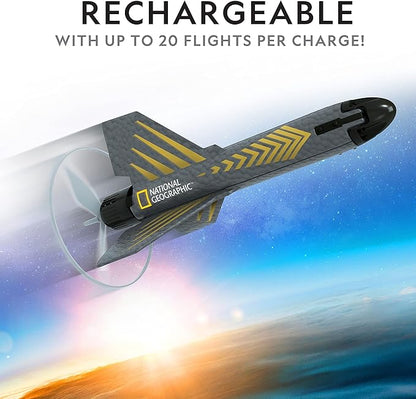 National Geographic Rocket Launcher - Motorized Air Rocket Toy, Launch up to 200 ft, Outdoor Toys & Model Rockets, Gifts for Kids Ages 8-12, Space Toys