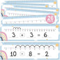 26 Pack Boho Number Line Dry Erase Boards Cards, 14"x4", Double-Sided, Math Manipulatives for Kids, Student, Kindergarten Elementary Special Education 1st Grade Classroom Must Haves
